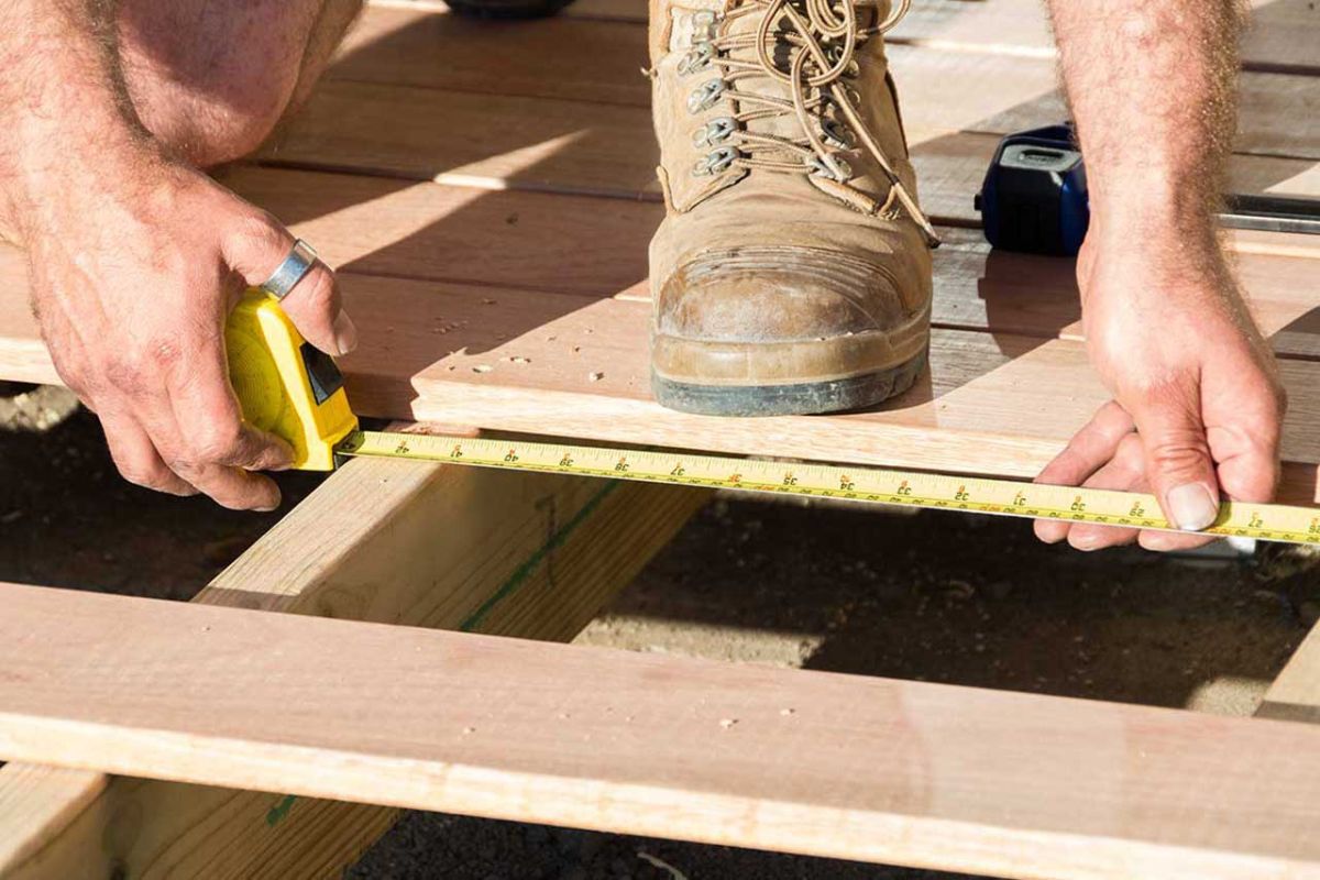 repairing old wooden deck in Knoxville, TN.