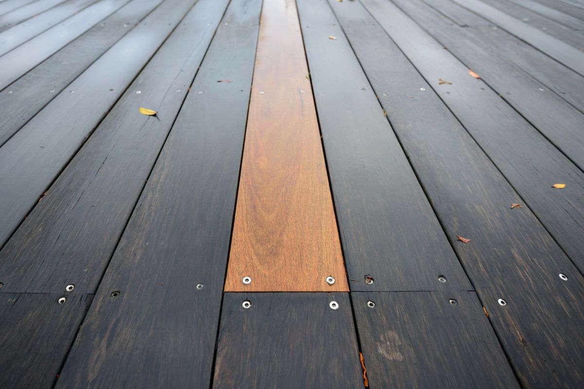 successfully repaired wooden deck