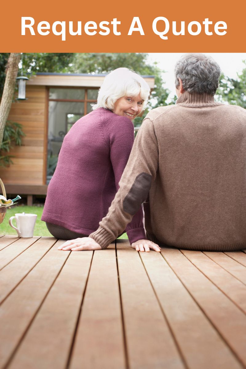 old couple sitting in porch deck